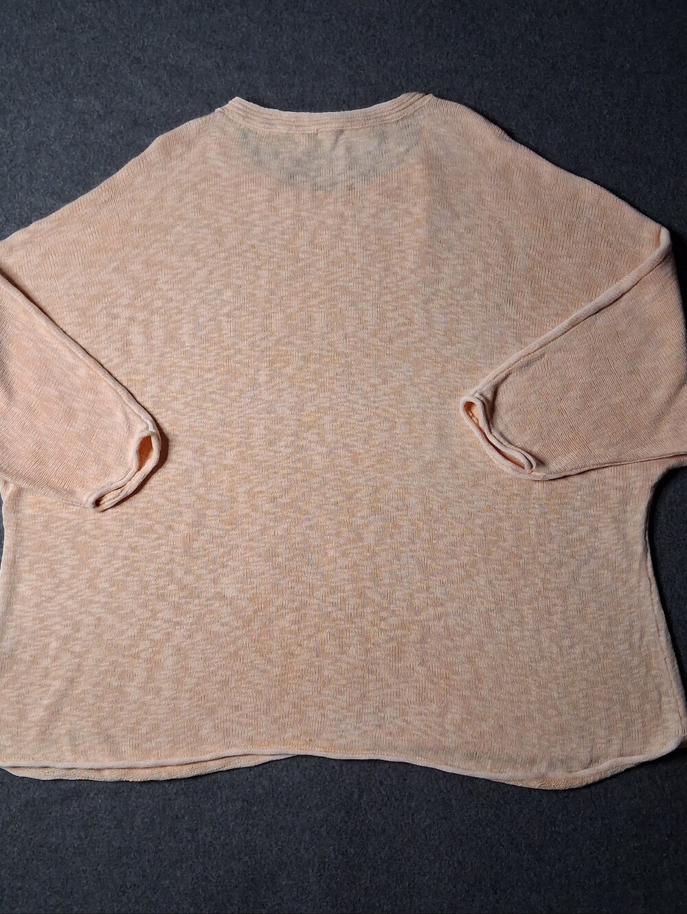 J. Jill Womens Peach 100% Cotton Knit Dolman Long Sleeve Oversized Sweater 4X - Picture 4 of 12